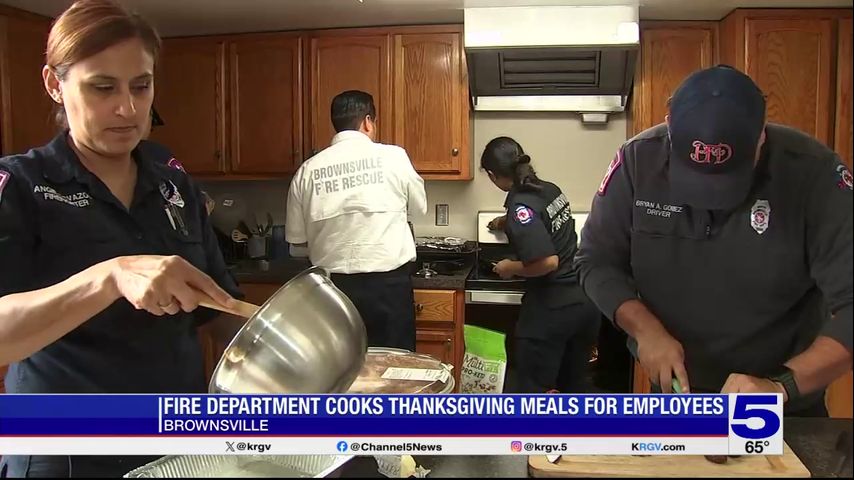 Brownsville Fire Department cooks Thanksgiving meals for employees