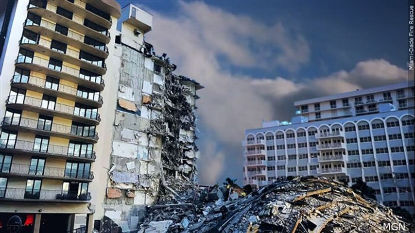 Crews nearly done drilling for Florida condo demolition