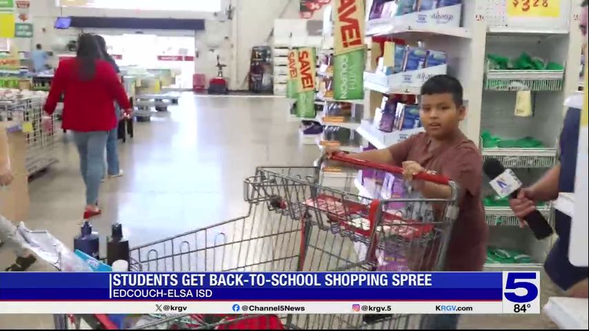 Edcouch-Elsa ISD student receives back-to-school shopping spree at H-E-B