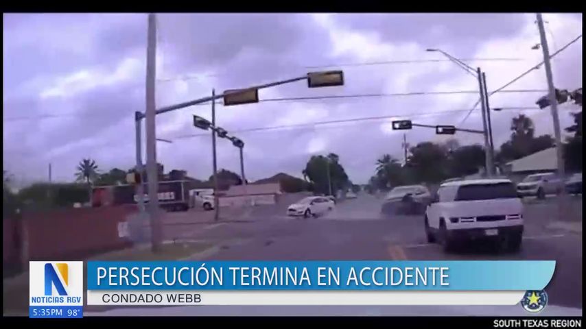 Persecución policial en el condado Webb termina en accidente