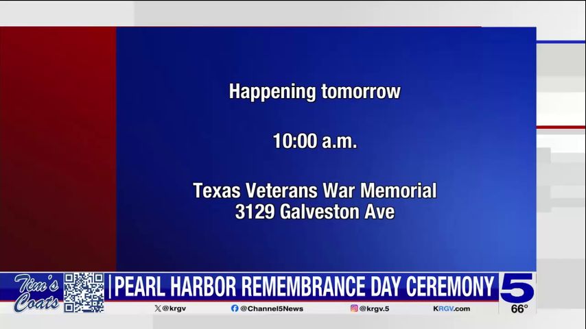 McAllen to host Pearl Harbor Remembrance Day ceremony