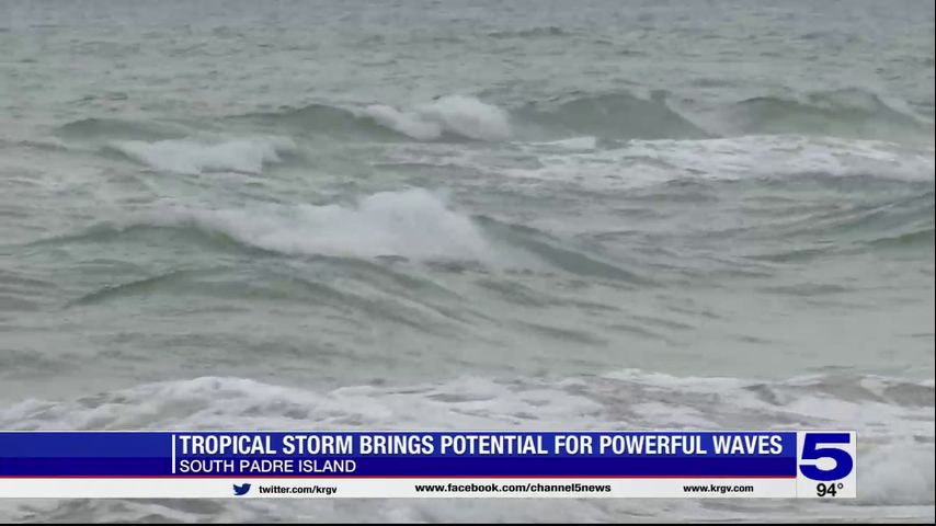 Tropical storm brings potential for powerful waves at South Padre Island