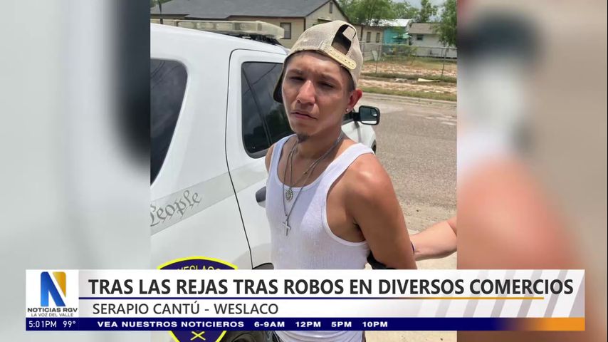 Arrestan a Serapio Cantú tras robo en múltiples comercios
