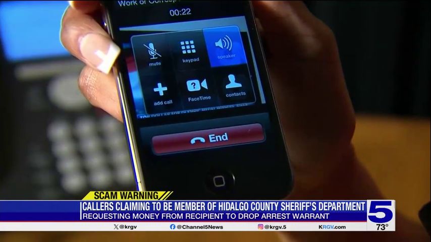 Hidalgo County Sheriff's Office warns of scam callers requesting money to drop arrest warrant