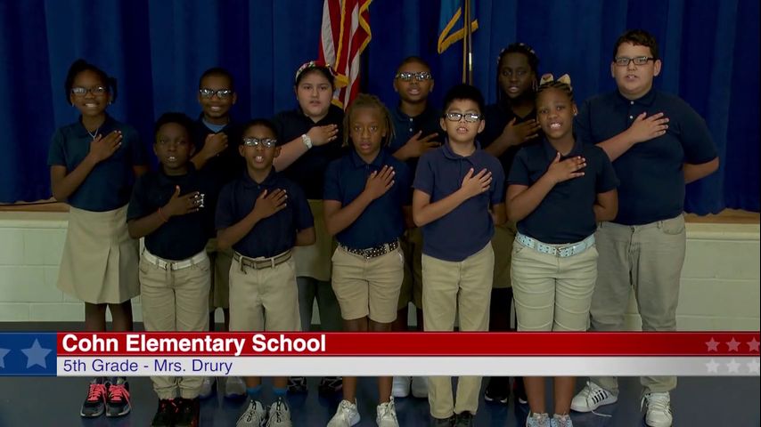 The Pledge of Allegiance: Cohn Elementary School - Mrs. Drury, 5th Grade