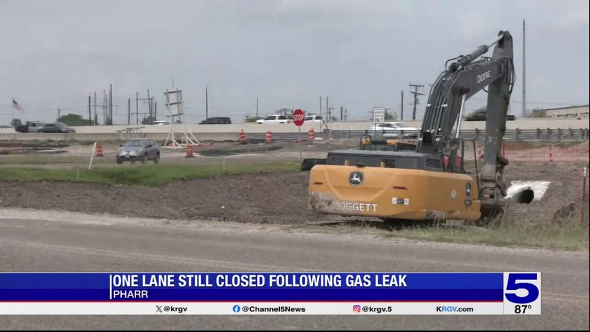 TxDOT: Lane reduction in effect in Pharr as crews repair gas line following leak