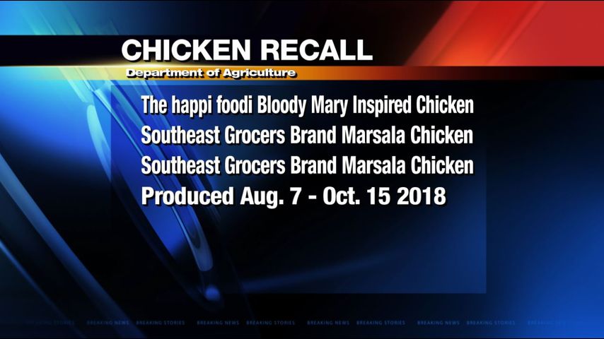 Local Company Recalling Nearly 50 Tons of Chicken Products