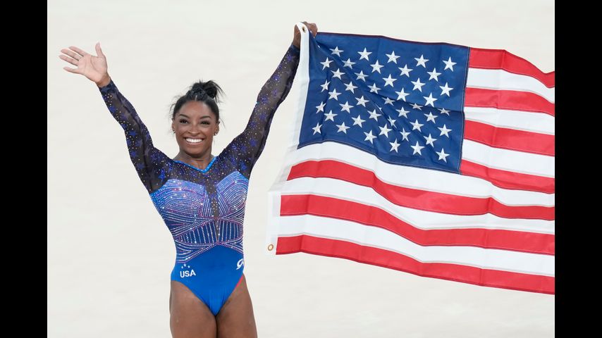 Simone Biles makes history with second all-around Olympic gymnastics title, 8 years after her first