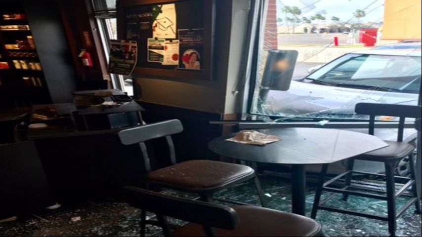 Car Crashes into Starbucks in Weslaco