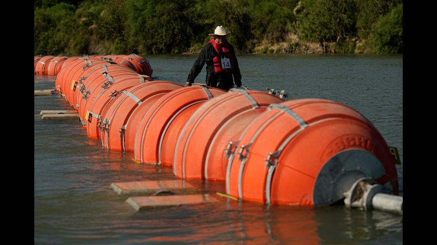Future of Texas' migrant-blocking buoys may hinge on whether the Rio Grande is 'navigable'