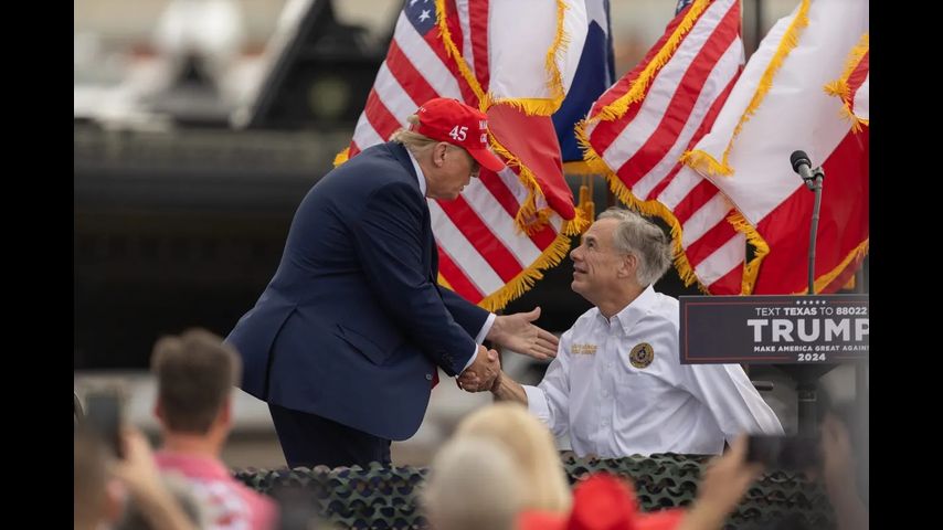 President Donald Trump endorses Gov. Greg Abbott for reelection