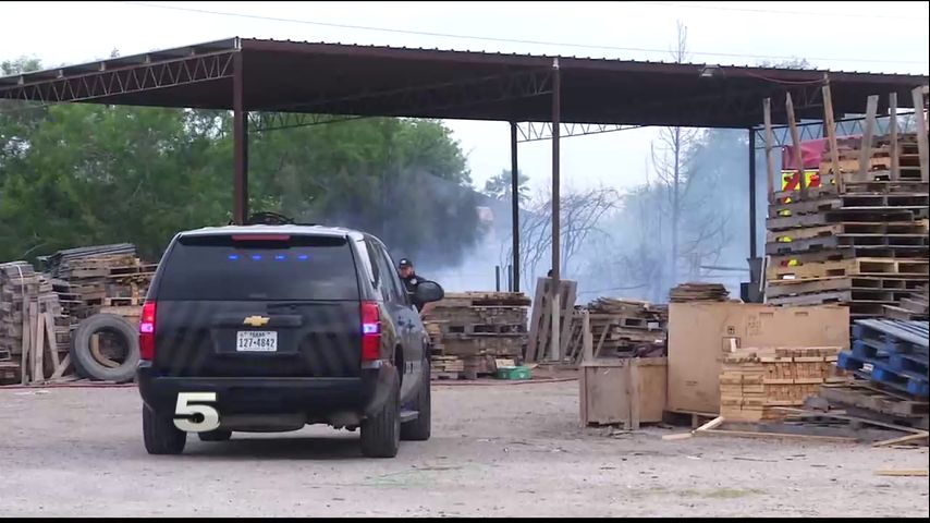 Emergency Crews Respond to Pallet Fire in Donna on FM 493