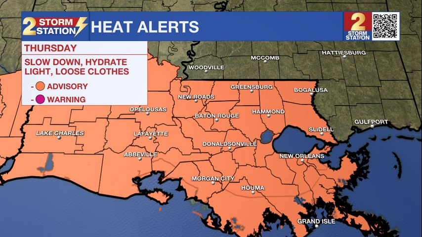 Wednesday PM Forecast: triple digit heat indices next several afternoons