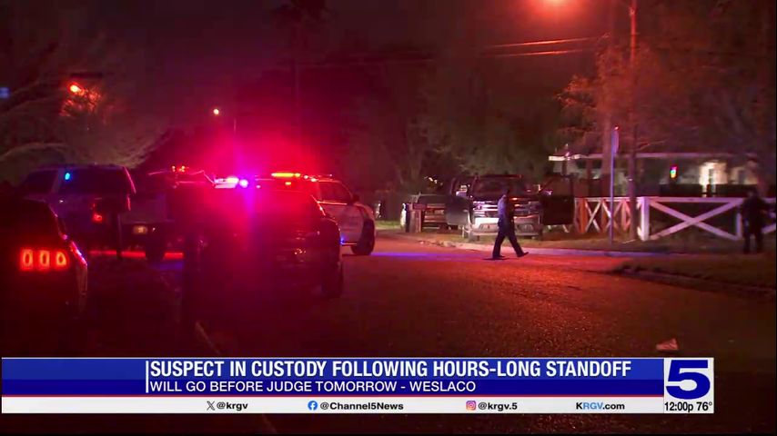 Suspect in Weslaco standoff to be arraigned Thursday