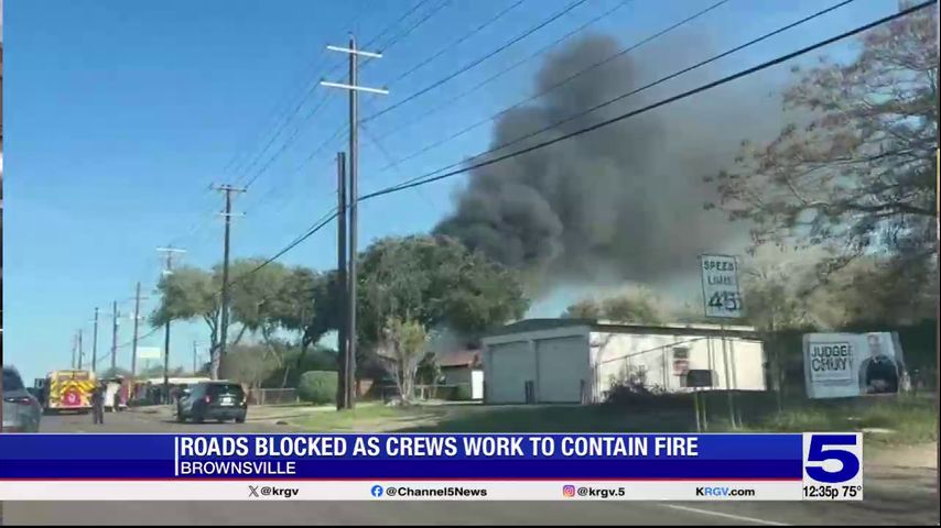 Brownsville fire crews respond to blaze near landscaping business