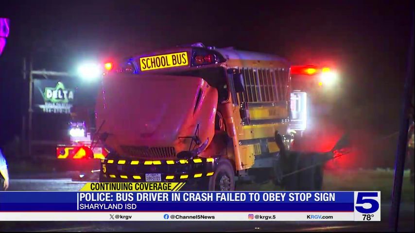 Report: Sharyland ISD bus driver failed to obey stop sign prior to ...