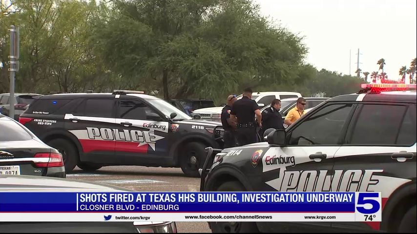 Edinburg police: Shots fired after security guard finds man urinating outside Texas Health and Human Services building