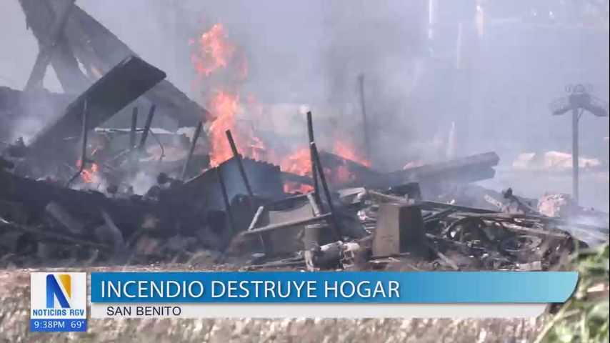 Incendio destruye hogar en San Benito