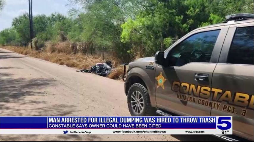 Man arrested on illegal dumping charges was hired to throw trash away