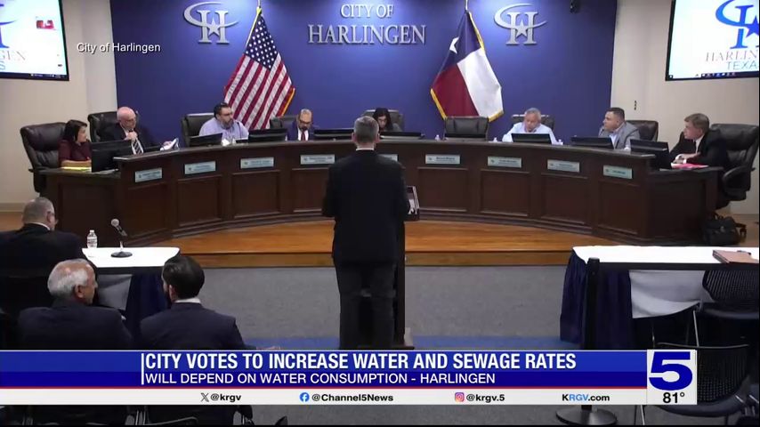 Harlingen city commissioners approve water and sewage rate increase