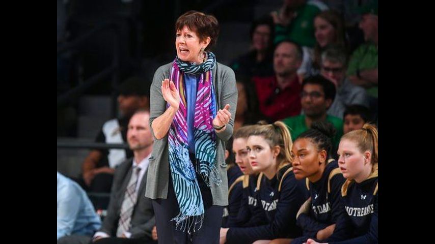 Notre Dame back at No. 1 in AP women's basketball poll